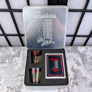 Dale Earnhardt The Intimidator NASCAR Tin Set Shot Glasses Playing Cards 2004